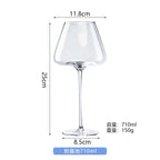 Large European Wine Glasses Burgundy Clear Red Wine Glasses High Value Crystal Glass Grape Champagne Glasses High Capacity