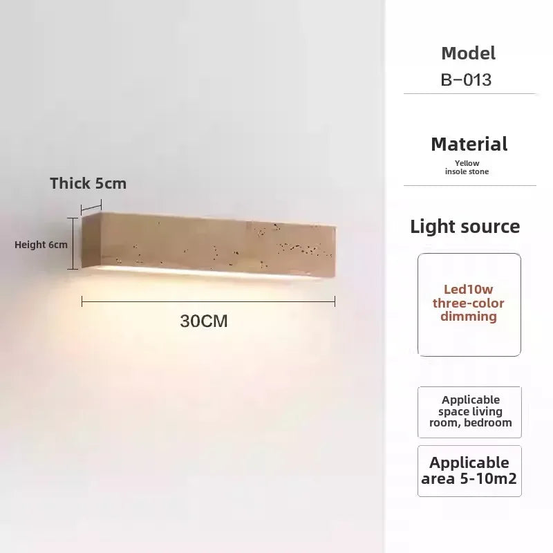 wall lamp Wabi Sabi Style Decorative Wall Sconce Lamp Apartment Bedroom Living Room Background Natural Stone Wall Lights