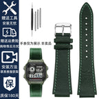 Retro Genuine Leather Watchband For Casio AE1200 AE1300 A158W/A168 W-216H Vintage Watch Strap convex mouth Men's Bracelet 18MM