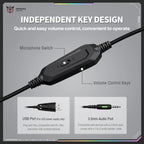 ONIKUMA X91 Gaming Headset Hi-Fi Surround Sound/USB Sound Card for PC PS Wired Gaming Headset Ergonomic Design