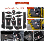 for Chevy Chevrolet Trax 2024 2025 Car Gate Slot Mat Anti-Slip Door Groove Cup Pad Rubber Interior Accessories