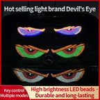 Truck Devil's Eye Light RGB Dynamic Demon Eye Decorative Light Led Display Decor Pixel Panel Windshield USB 5V Multi-Mode Lamp