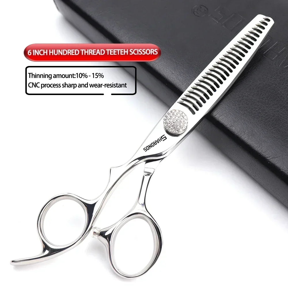 440C Japanese Stainless Hairdressing Scissors 6 Inch / 7 Inch Hair Scissors Right hand Barber Shears Left Handle Hair Cutting
