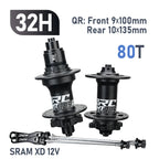 New ARC MT009 4 IN 1 Pro Front Rear Bicycle Hub Mountain MTB Bike Hub Sealed Bearing DT Ratchet 80T Bicycle Hubs 8-12Speed