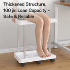 Adjustable Mobile CPU Stand with Wheels, Desktop PC Tower/Printer Cart Shelf, Black/White