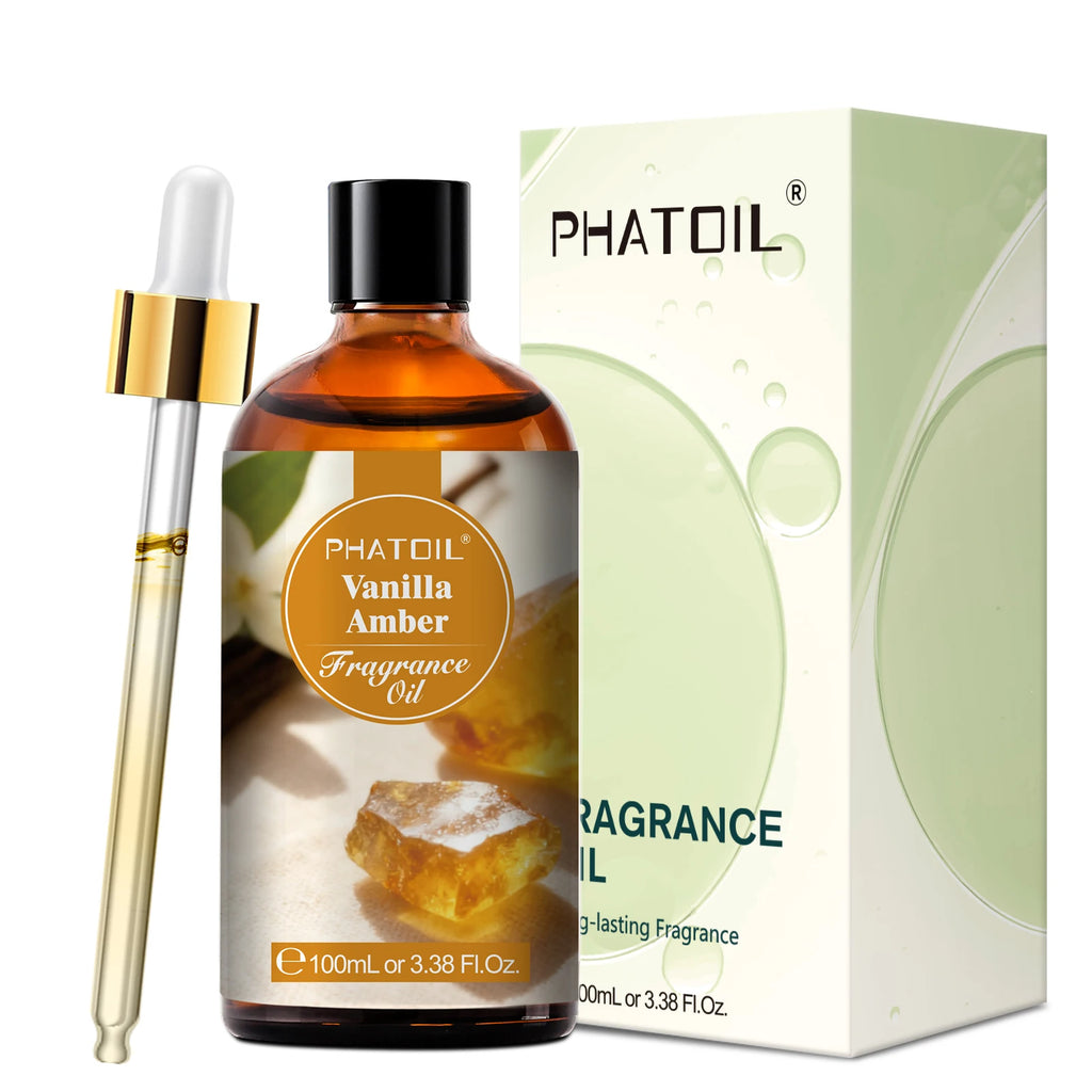 PHATOIL 100ml Oud Warmth Fragrance Oil For Diffuser Aromatherapy White Santa Teakwood Vanilla Amber Japanese Magnolia Aroma Oils