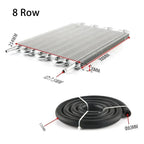 Universal 8 Row Transmission Radiator Oil Cooling &10 Inch 12V Car Air Conditioning Radiator Slim Fan Cooler (Non combination)
