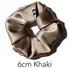 Mulberry Silk Oversized Scrunchie Hair Tie 6cm Elastic Ponytail Holder, Baby Blue
