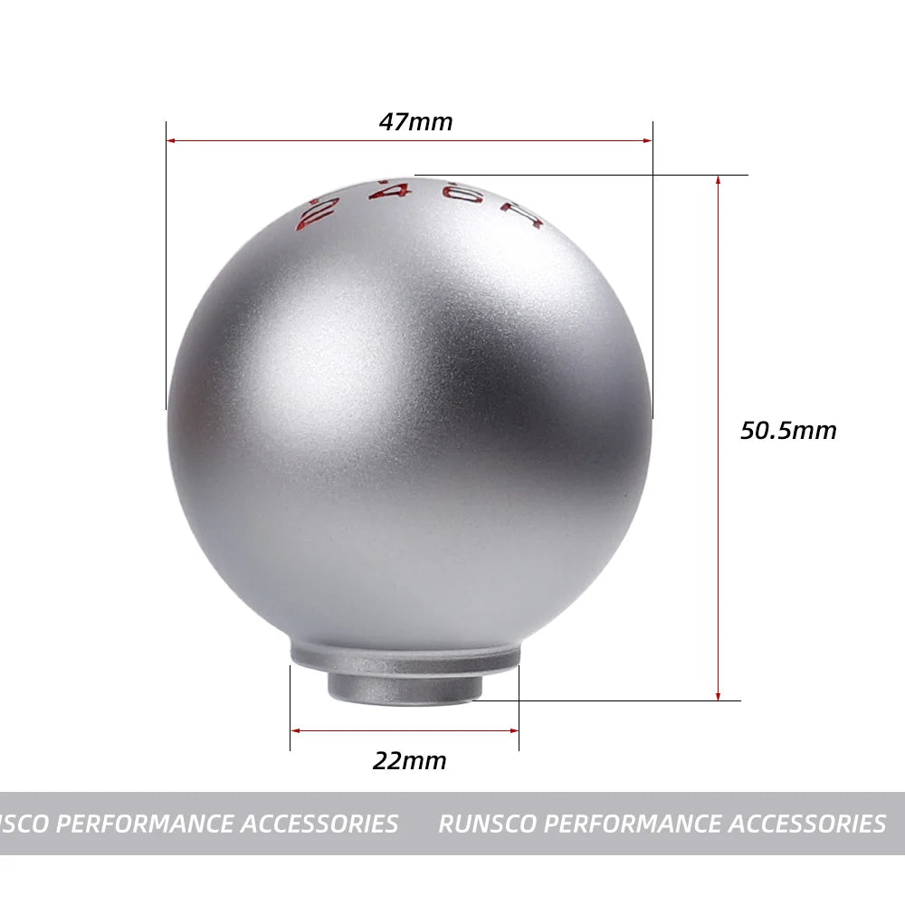 New Gear Shift Knob 5/6 Speed Matte Ball Shape for Honda Civic FD2 FN2 EP3 TYPE R DC2 DC5 Fit City Shifter Knob M10x1.5