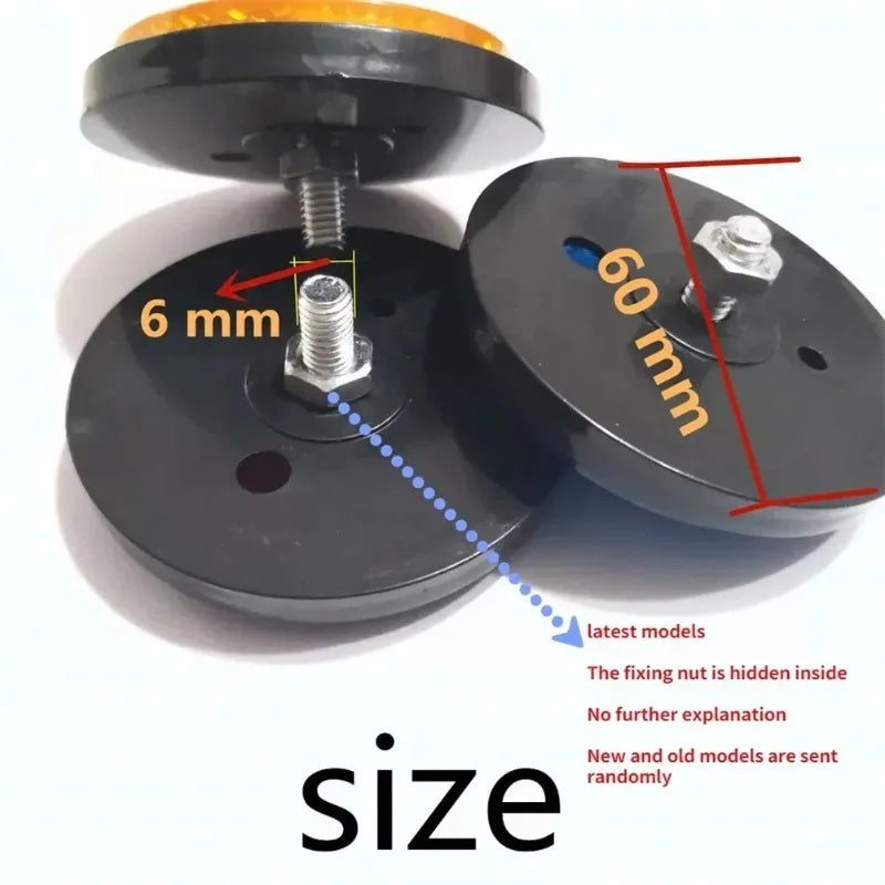 2PCS Circular Reflector Universal Car Trucks Motorcycle ATV Bikes Bicycle Reflector Safety Reflector Motorcycles Accessories