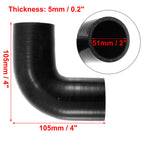 UXCELL 32/51/57/63/70/76/89MM ID 90 Degree Elbow Car Silicone Hose Intake Coupler Intercooler Tube Reducer Set For Seat Leon 1M