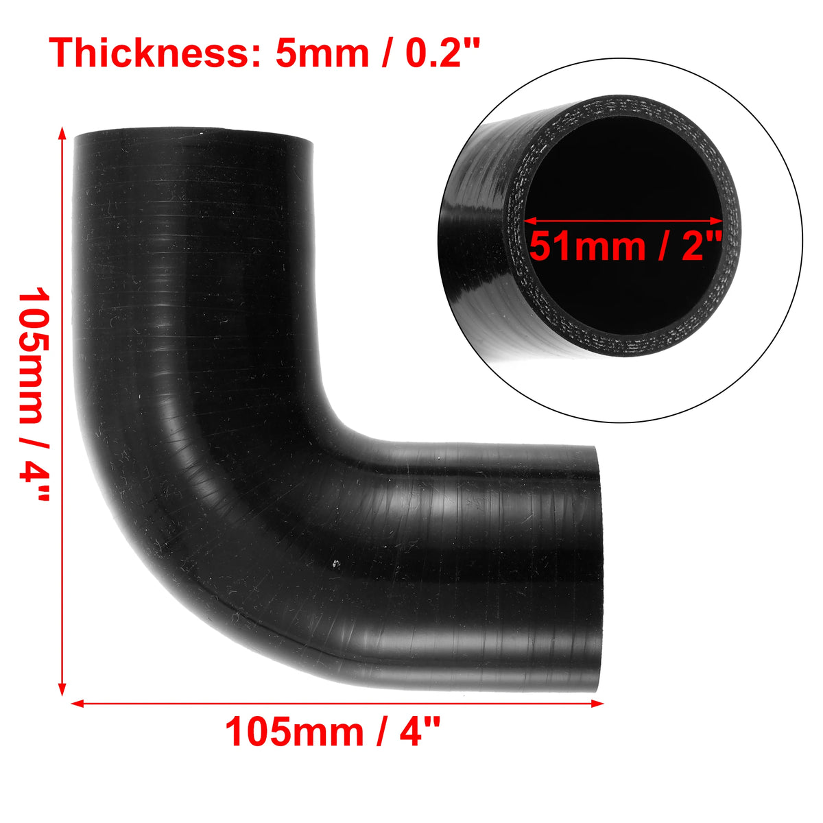 UXCELL 32/51/57/63/70/76/89MM ID 90 Degree Elbow Car Silicone Hose Intake Coupler Intercooler Tube Reducer Set For Seat Leon 1M
