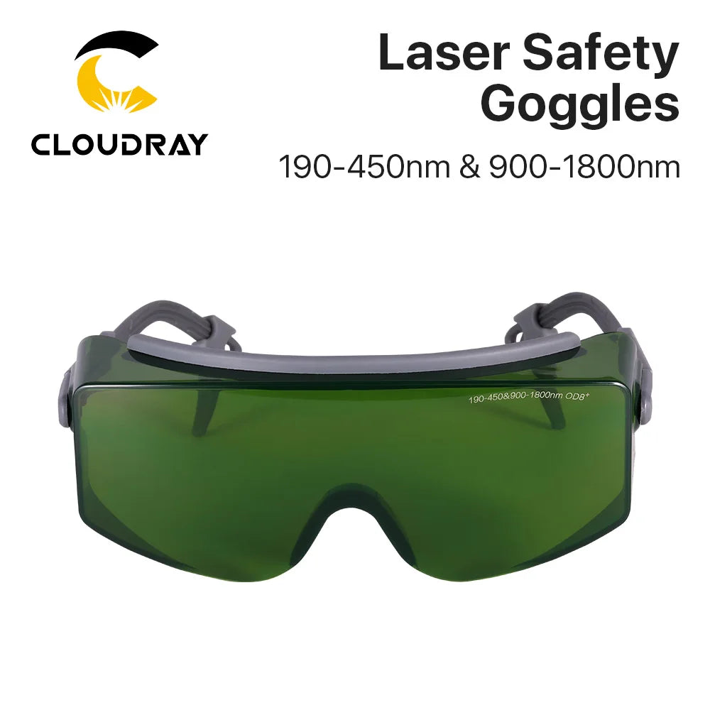 Cloudray Protective Goggles Laser Safety Goggles 190-450nm & 900-1800nm OD8+ CE For Fiber Laser Marking & Cutting