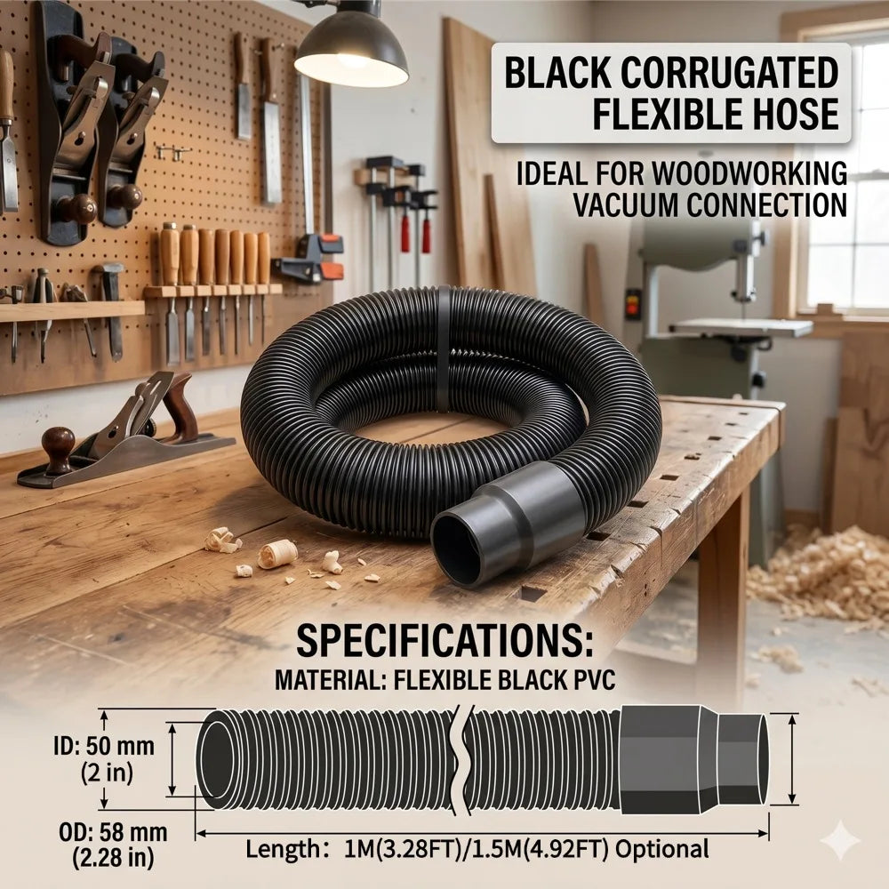 50mm/2'' Pvc Hose Best For Our Cyclone Dust Collector, Diameter 50mm, Hose Connection Diameter 50mm Outer Diameter, 50mm Inner D