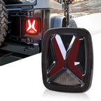 Car Rear LED Tail Lights For Jeep Wrangler CJ TJ YJ 1998-2006 Universal 'X'Shape Design Smoked 12v Drl Modified Brake Tail Lamp