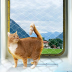 1set Different Sizes Transparent Cat Safety Net with Accessories for Balcony and Stairs - Prevents Pet Falls and Escapes