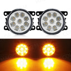 LED Fog Light For Citroen Ford Honda Suzuki Isuzu Mitsubishi Renault Auto Car Fog Lamp 8000LM 30W White Yellow 12V Waterproof