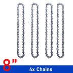 8 Inch Chainsaw Guide Bar And Saw Chain Set 45 Drive Link Electric Saw 1/4''P for Brushless Electric Saw Wood Cutter Spare Chain