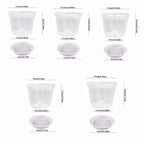 5Pcs 11/12.5/14/15/17cm Planter Pots with Side Holes Orchid Flowerpot with Trays Breathable Transparent Plastic  Flowerpot