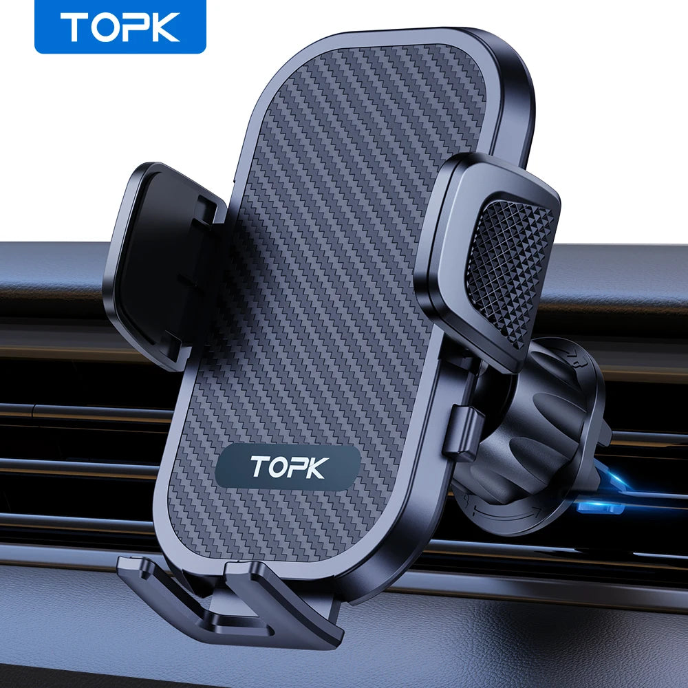 TOPK Upgraded Hook Clip Car Holder FOR Phone, Air Vent Universal Mount, Super Stable Fit for iPhone Truck Smartphones