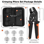 SN Ratchet Electrician Crimping Tool set for Insulated and Non-Insulated terminals, Molex Open Barrel Dupont connectors
