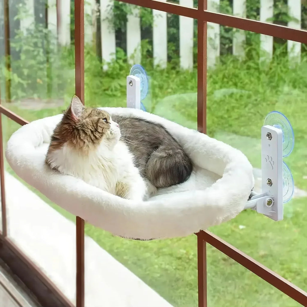 Winter Cat Hammock Window Habitat Cat Sunbathing Glass Hanging Suction Cup Balcony Pet Nest Foldable Pet Bed Cat Supplies