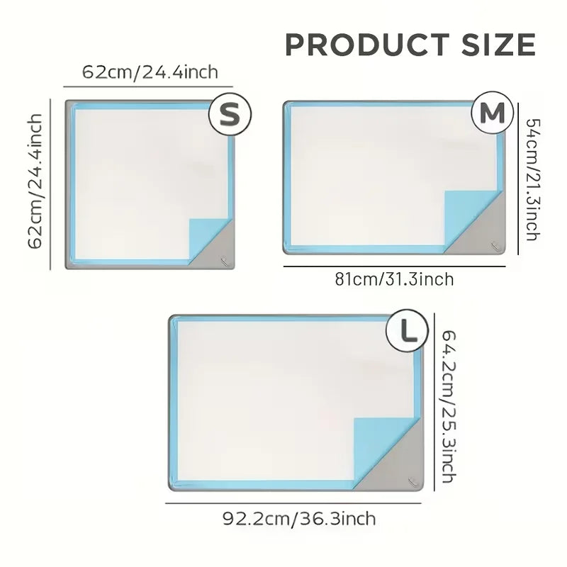 Multi-Size Pet Training and Urine Barrier Pad, Silicone Non-Slip Dog Potty Tray with 8 Support Clips