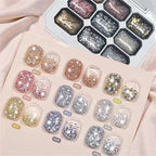 Starburst glitter solid gel nail polish, soak off UV/LED nail art gel, 1pc, style 01