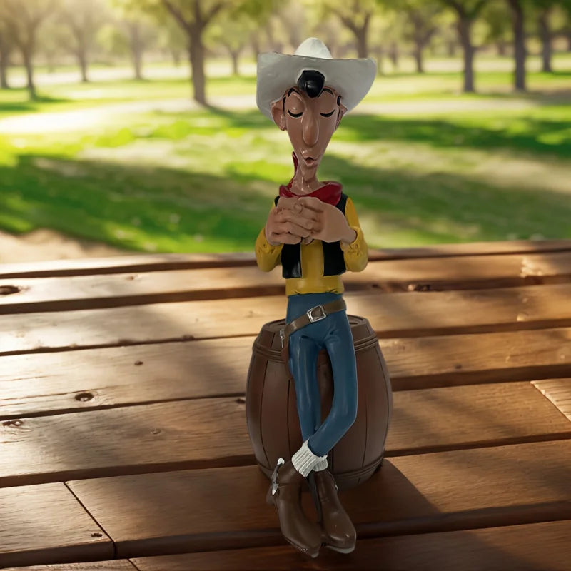 Creative Cowboy Figure Statue Ornament，Cowboy Style Money Box， Living Room、The perfect choice for TV cabinet office decoration