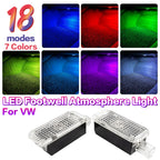 LED Car RGB Footwell Lamp Atmosphere Light For VW Sharan 7N Touareg 7P 7L Passat CC B5 B6 B7 B8 B9 Arteon Golf 6 7 MK6 Accessory