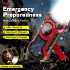 Emergency Radio Hand Crank Solar 5000mAh, IP65 Waterproof Dustproof Bluetooth 5.3 Portable AM/FM/NOAA Weather Alert Radio