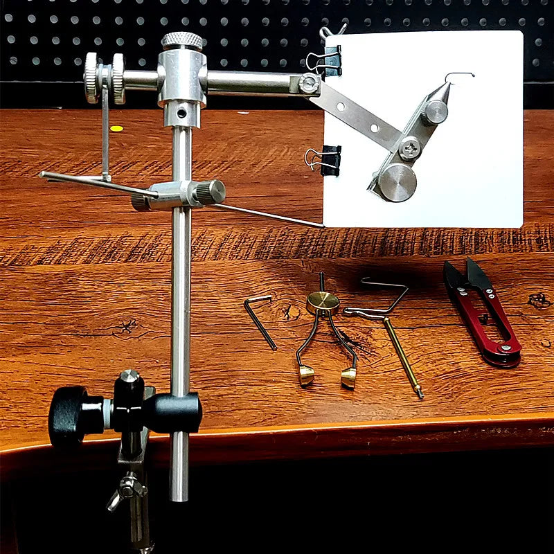 360 Degree Rotatable Fly Tying Tool, Fly Bait Making Fly Tying Vise And angle converter For Making Trout Salmon Fishing Lure