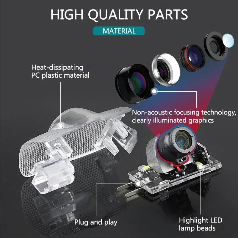 Led Car Door Logo Light HD Laser Welcome Lamps For Lexus IS250 ES250 RS350 RX300 LX570 RX ES GX LS LX IS Series Car Accessories