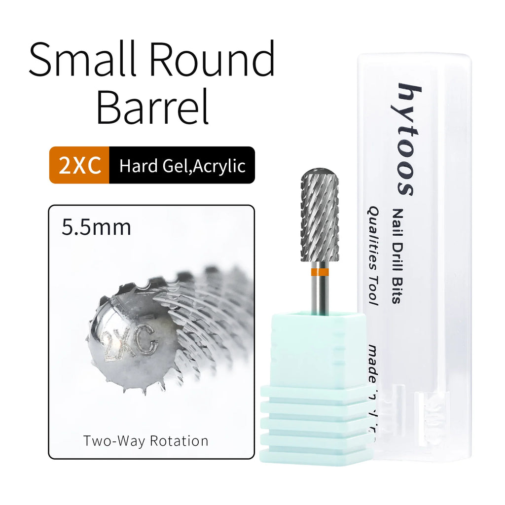 HYTOOS 5.35mm Safety Barrel Nail Drill Bit – Pro Gel Polish Removal Bit for Electric Nail Files Fast & Safe Acrylic & Poly Gel