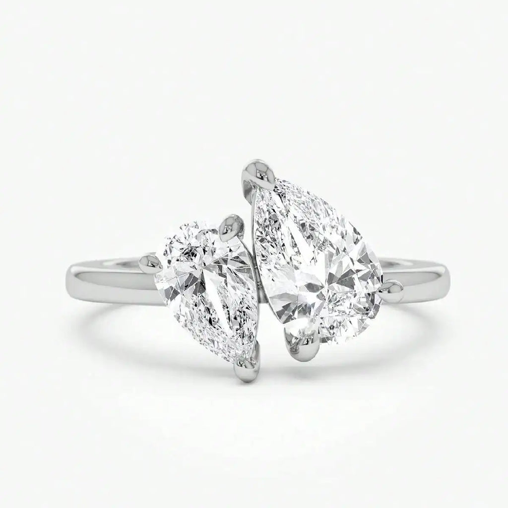 925 Sterling Silver Simplicity Classic Zircon Water Drop Ring For Women Engagement Wedding Luxury High Quality Fine Jewelry