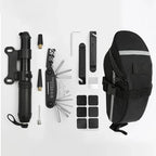 Portable Bike Repair Tools Kit Bicycle Repair Tools Kit Saddle Bag Pump Tire Patch Multi-functional Wrench Tool Set Accessories