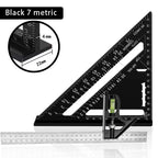Premium Rafter Square and Combination Triangle Square Set, Woodworking Framing Square, Ruler and Protractor Tool Set