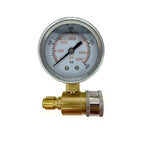3/8 "stainless steel brass, quick insert shock-proof pressure 5000PSI Pressure washer Pressure gauge red pointer, high precision