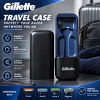 Gillette Brand Black Razor Case Magnetic Travel Case Compatible with Fusion/Magnetic/Match/Vector 3 Series