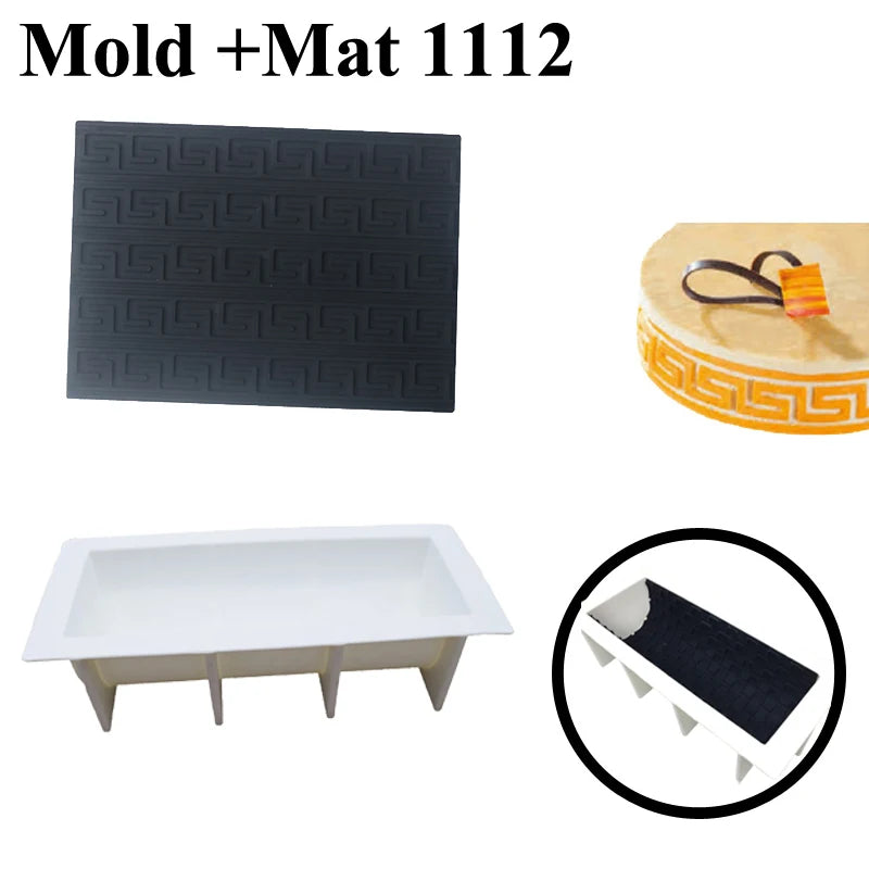Meibum Silicone Baking Mats Set Cake Decorating Tools Veins Mat Fondant Moulds Mousse Cake Molds Dessert Bakeware Pastry Pan