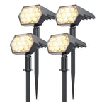 Solar Lights Outdoor  92 LED Solar Spot Lights Outdoor IP67 Waterproof Solar Garden Lights 2 In 1 for Yard Garden Porch