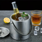1.6L/2L/3L Stainless Steel Insulated Ice Bucket Wine Beer Champagne KTV Party Cooler