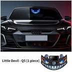 Solar Powered LED Warning Light Devil Eye Style Multi-Mode Wireless Decorative Lamp