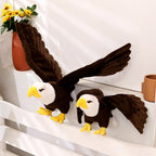Simulation Bald Eagles Birds Plush Stuffed Toys Funny Seagull Animal Cartoon Doll Soft Feathers Toy House Decor Birthday Gift