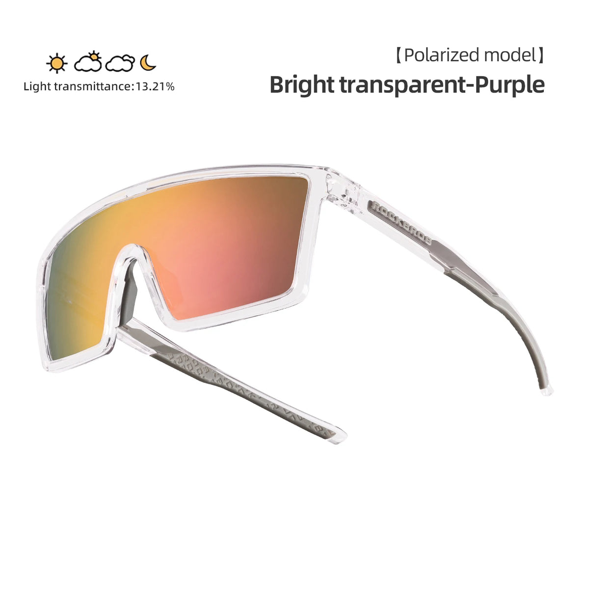 ROCKBROS Cycling Sunglasses Polarized Photochromic MTB Bike Road Windproof Eyewear Outdoor Sports UV400 Bike Lightweight Goggles