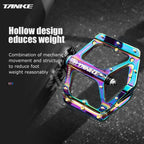 TANKE MTB Bike Pedals Aluminum Alloy Non-Slip Platform 10 Pins/Side with Bearings, Colors