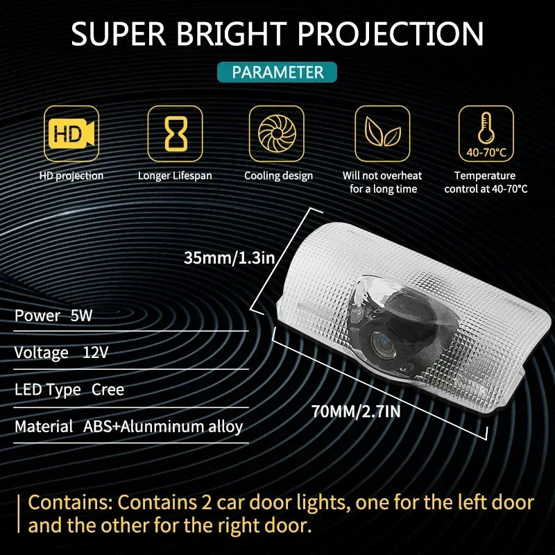 Led Car Door Logo Light HD Laser Welcome Lamps For Lexus IS250 ES250 RS350 RX300 LX570 RX ES GX LS LX IS Series Car Accessories