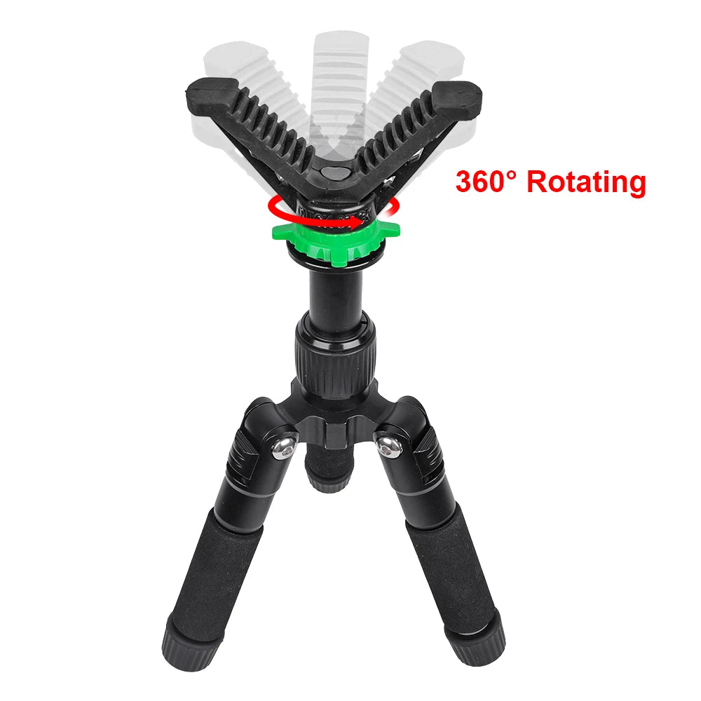 Hunting Shooting Tripod Stand with Adjustable V Yoke Head, Aluminum Portable Outdoor