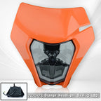 Powerzone Motorcycle LED Headlight Plate for KTM EXC XC SX MX XC 125 250 300 450 Supermoto Enduro Universal Dirt Bike Headlights