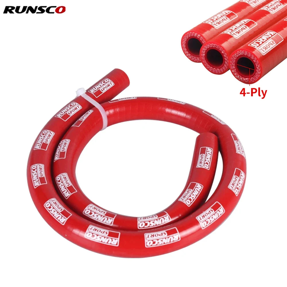 RUNSCO 4Ply Silicone Straight Hose 1 Meter Car Engine Universal Coolant Intercooler Turbo Tube Air Intake Piping water hose Pipe